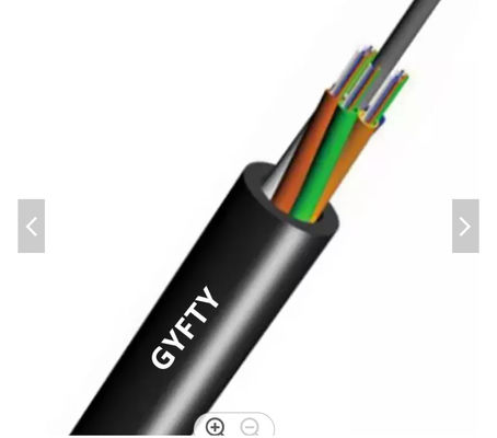 Câbles optiques aérien extérieur de fibre de 48 noyaux de GYFTY 24 avec le porteur central de FRP