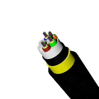 Câble optique extérieur 12 de fibre de la communication ADSS G652D 24 noyaux 32 48 72 96 144